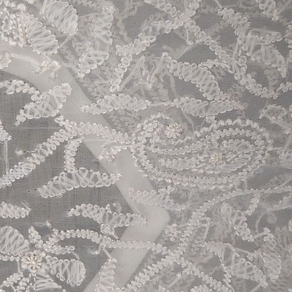 Women's cream sheer tunic - Picture 8 of 12